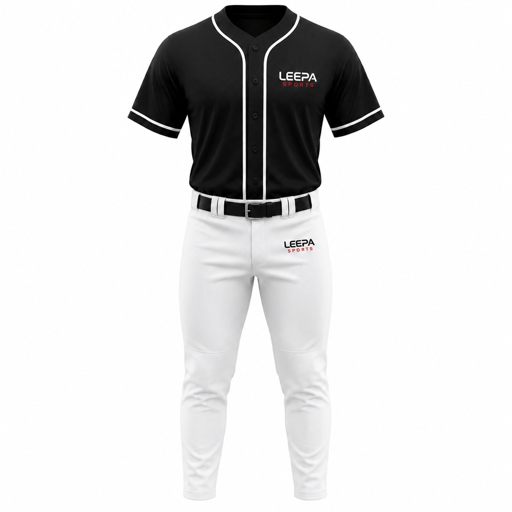 Affordable Black & White Baseball Uniform – Pro Performance