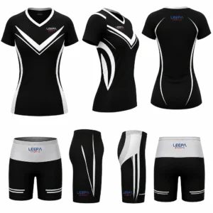 Custom Volleyball Women Black & White Uniform