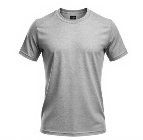 Plain Grey Football Shirt for Men – Lightweight Breathable Sports T-Shirt