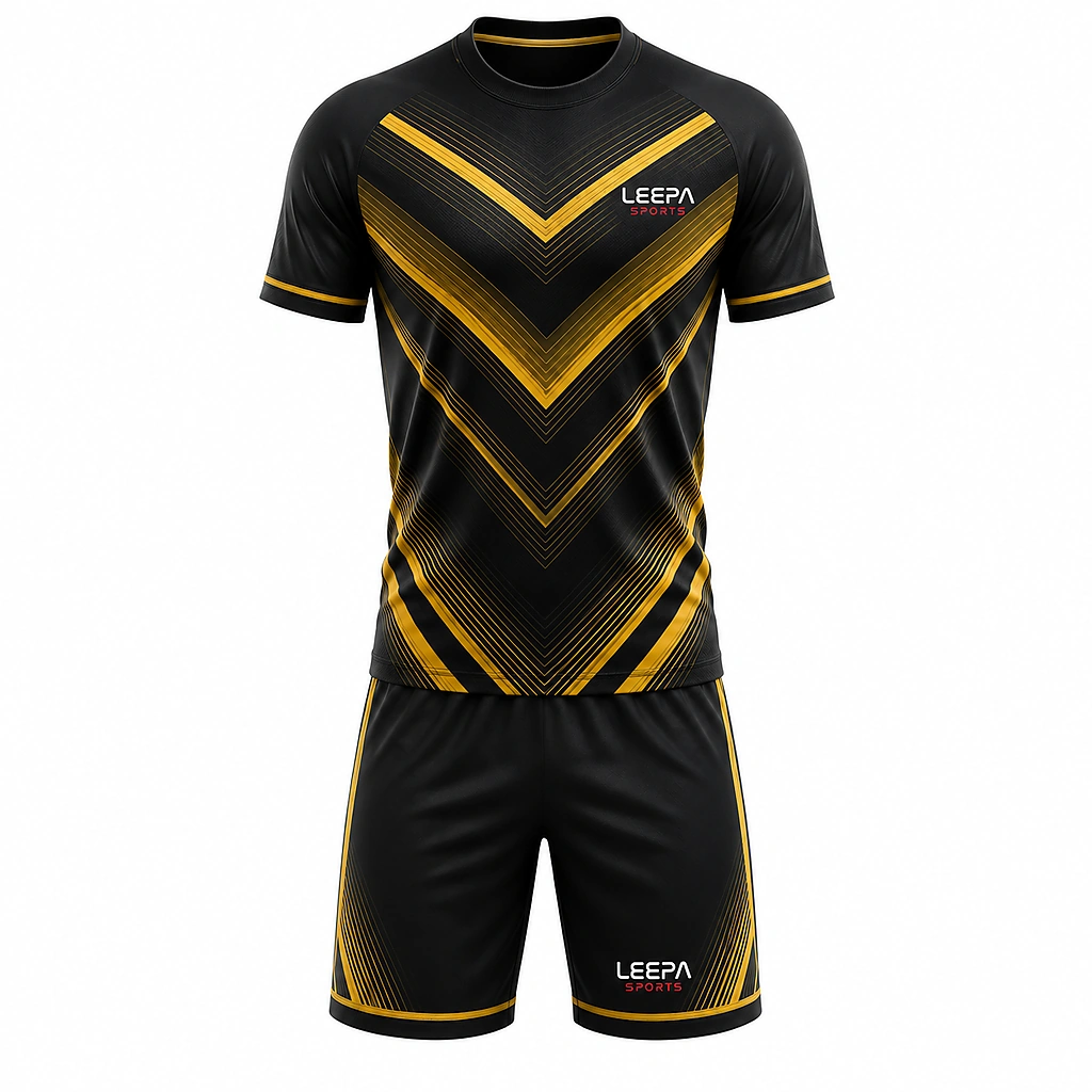 Black Golden Football Uniform