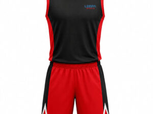 Black Red Basketball Uniform for Kids