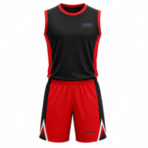 Black Red Basketball Uniform for Kids
