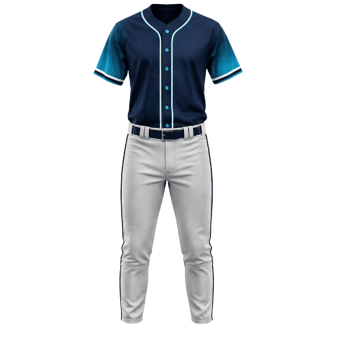 Blue & Grey Baseball Uniform
