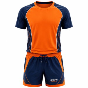 Blue Orange Football Uniform for Youth