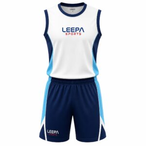 Blue White Basketball Uniform