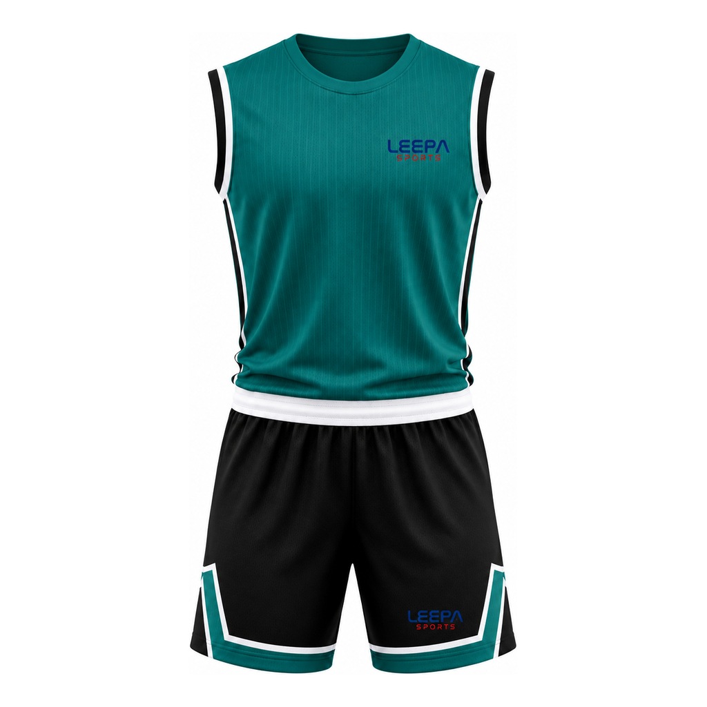Custom Teal Basketball Uniform for Men