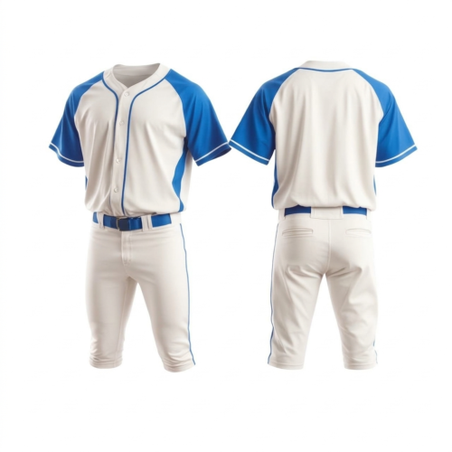 Blue White Baseball Uniform