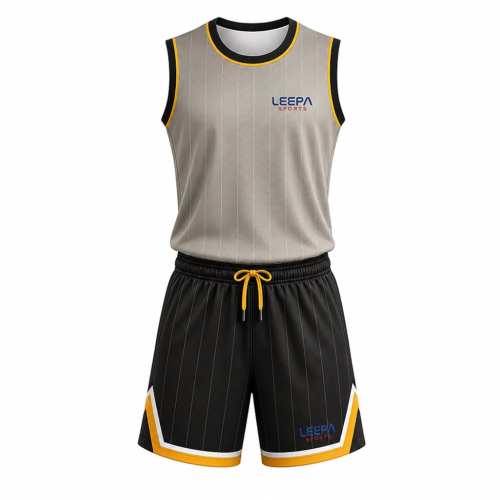 Grey Basketball Uniform for Teen