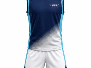 Navy Blue White Basketball Uniform