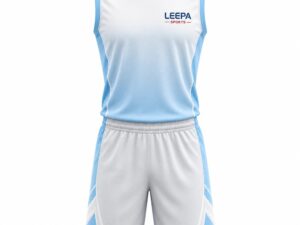 Sublimated Grey & Blue Basketball Uniform