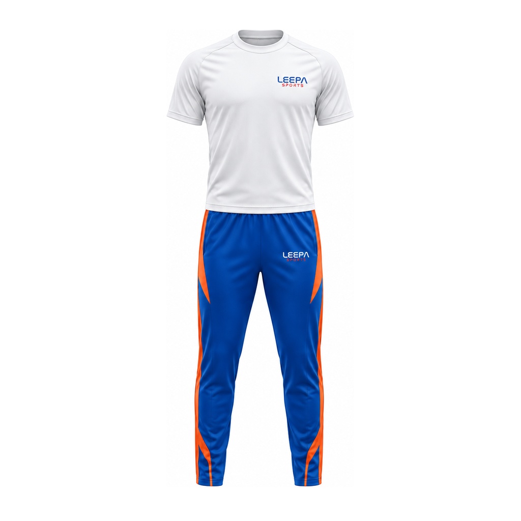 White & Blue Cricket Uniform