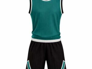 Custom Teal Basketball Uniform for Men