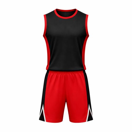 Black Red Basketball Uniform for Kids