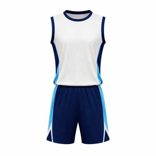 Blue White Basketball Uniform