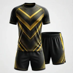 Black Golden Football Uniform