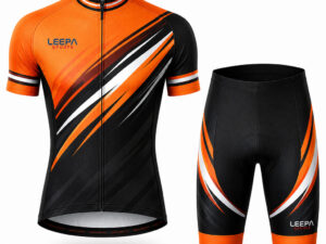Black-Orange Custom Cycling Suit