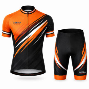 Black-Orange Custom Cycling Suit