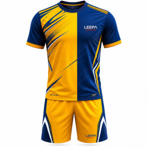 Breathable Blue-Yellow Soccer Uniform