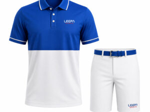 Custom Golf Polo Blue White