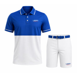 Custom Golf Polo Blue White