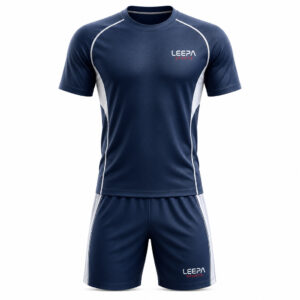 Navy Blue Breathable Badminton Uniform