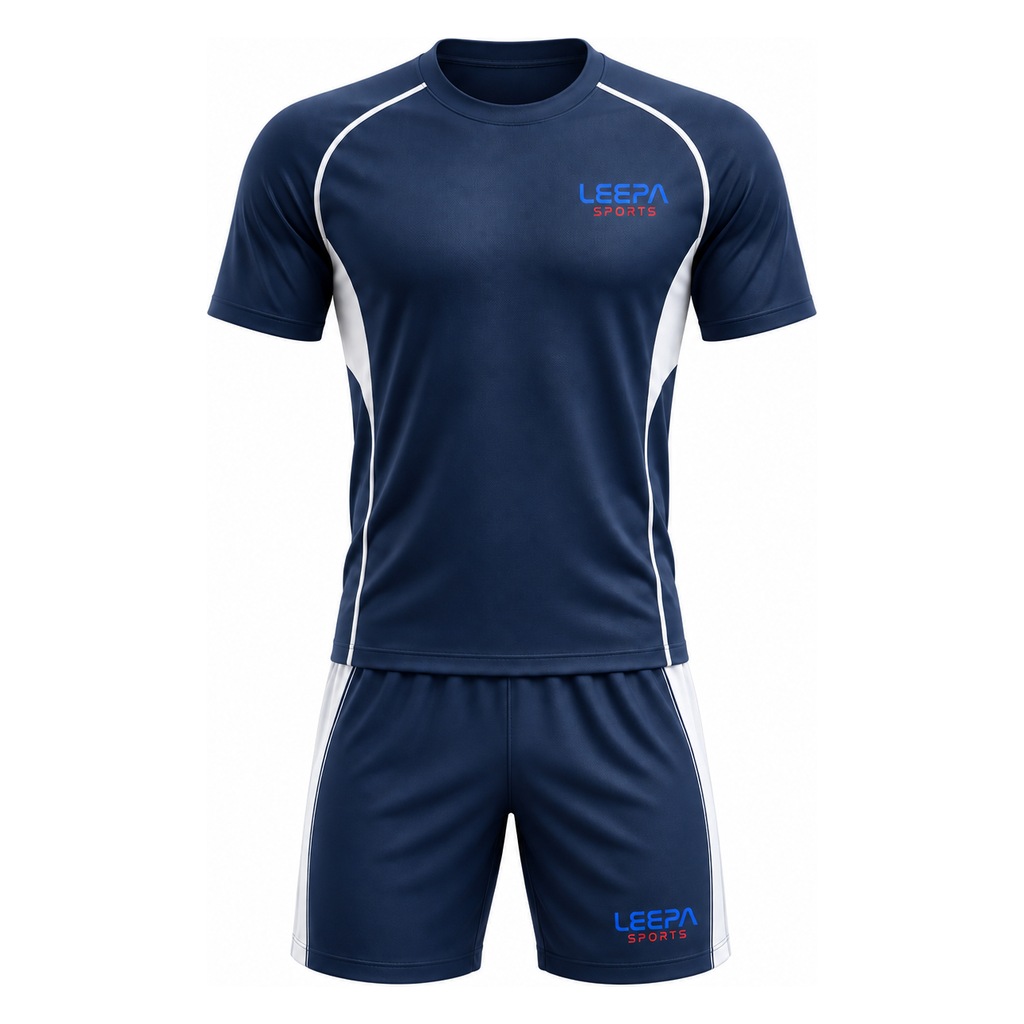 Navy Blue Breathable Badminton Uniform