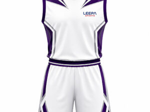 Purple White Basketball Uniform