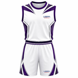 Purple White Basketball Uniform