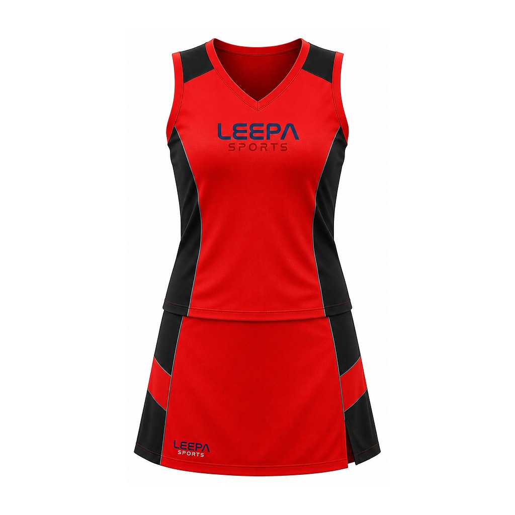 Red Custom Netball Uniform
