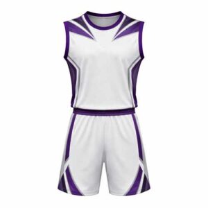 Purple White Basketball Uniform