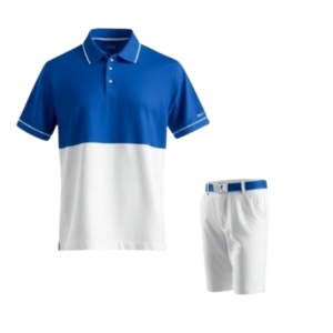 Custom Golf Polo Blue White