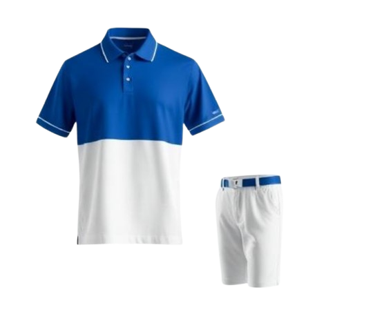 Custom Golf Polo Blue White