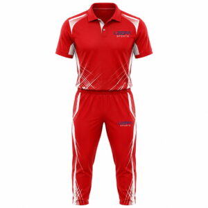 Custom Red Cricket Uniform