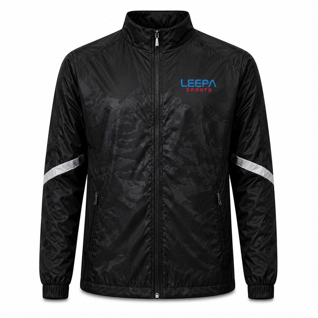 Black Camouflage windbreaker jackets