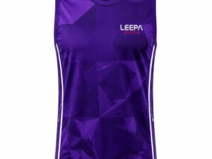 Purple Geometric-pattern Sleeveless Shirt
