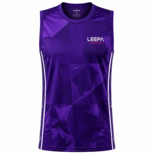 Purple Geometric-pattern Sleeveless Shirt
