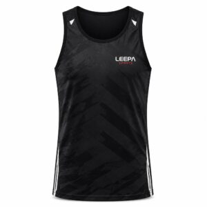 Black Monochrome Pattern Sleeveless Sports Tank Top