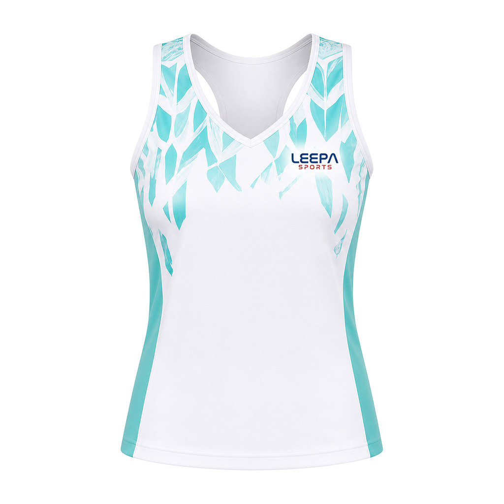 Aqua Leaf Tennis Top