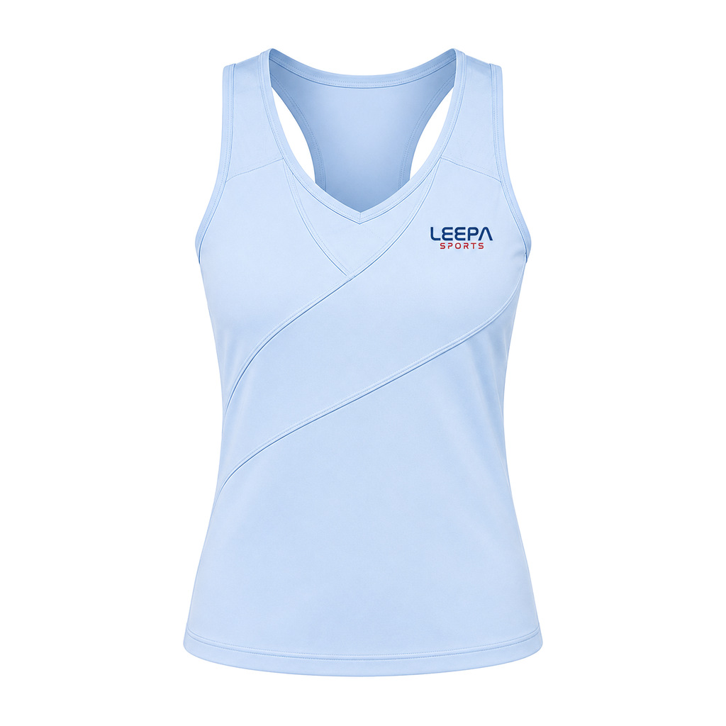 Blue Wrap Tennis Top