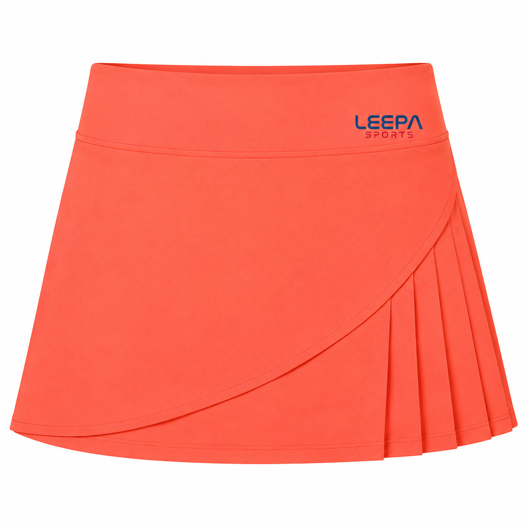 Coral Pleated Tennis Skirt