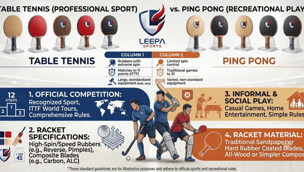 Difference Between Ping Pong and Table Tennis