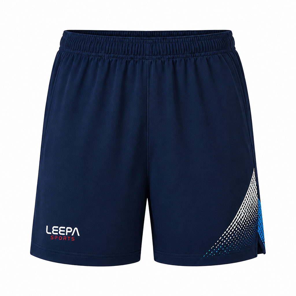 Navy Graphic Tennis Shorts