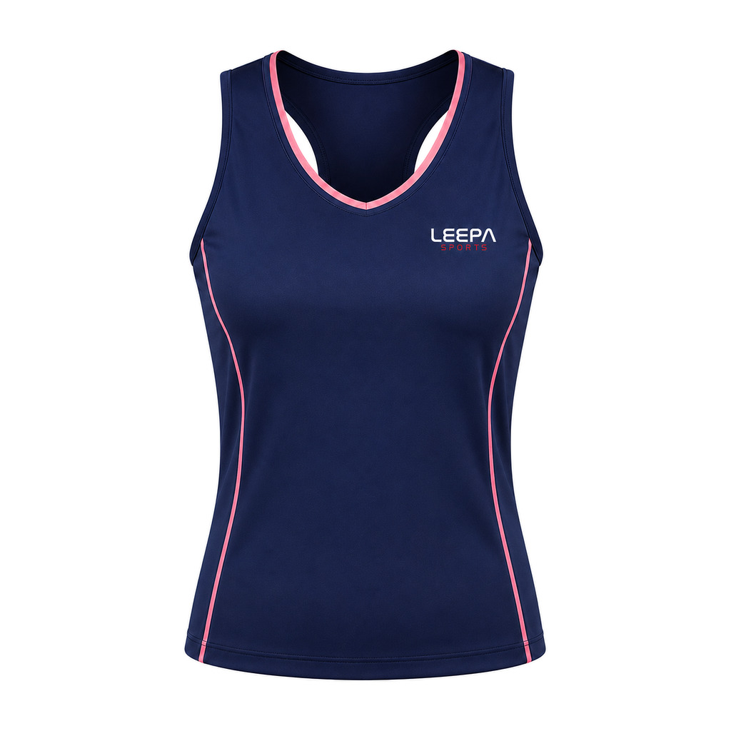 Navy Pink Tennis Top