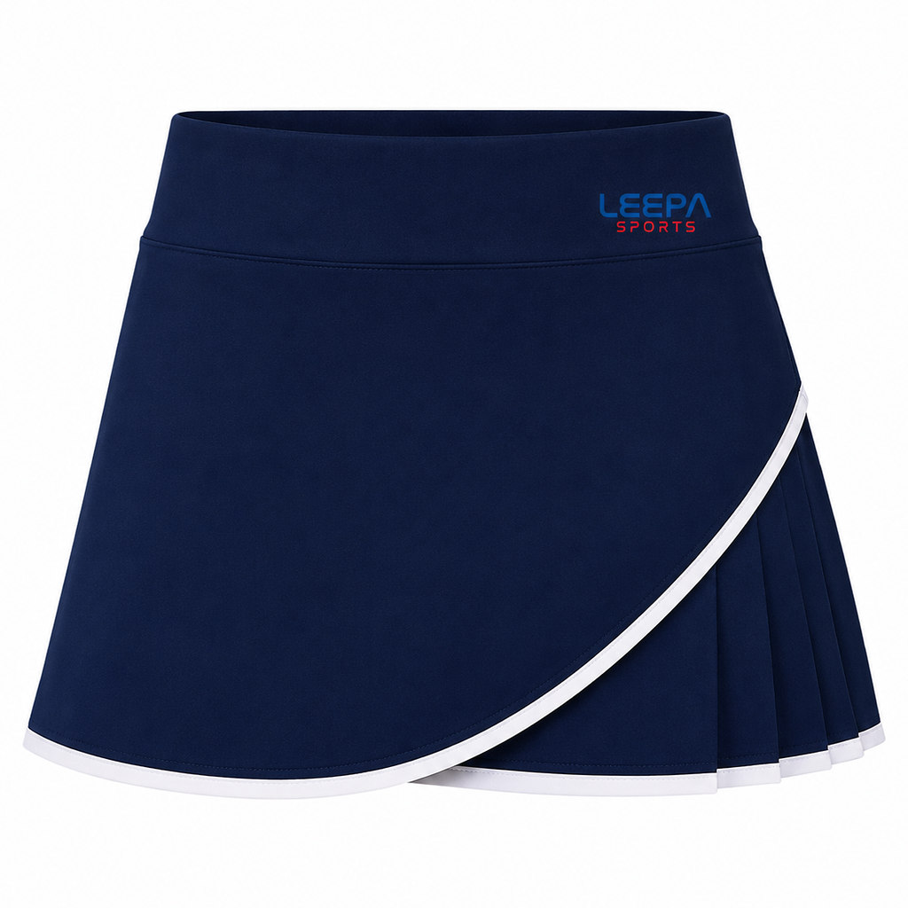 Navy Wrap Tennis Skirt