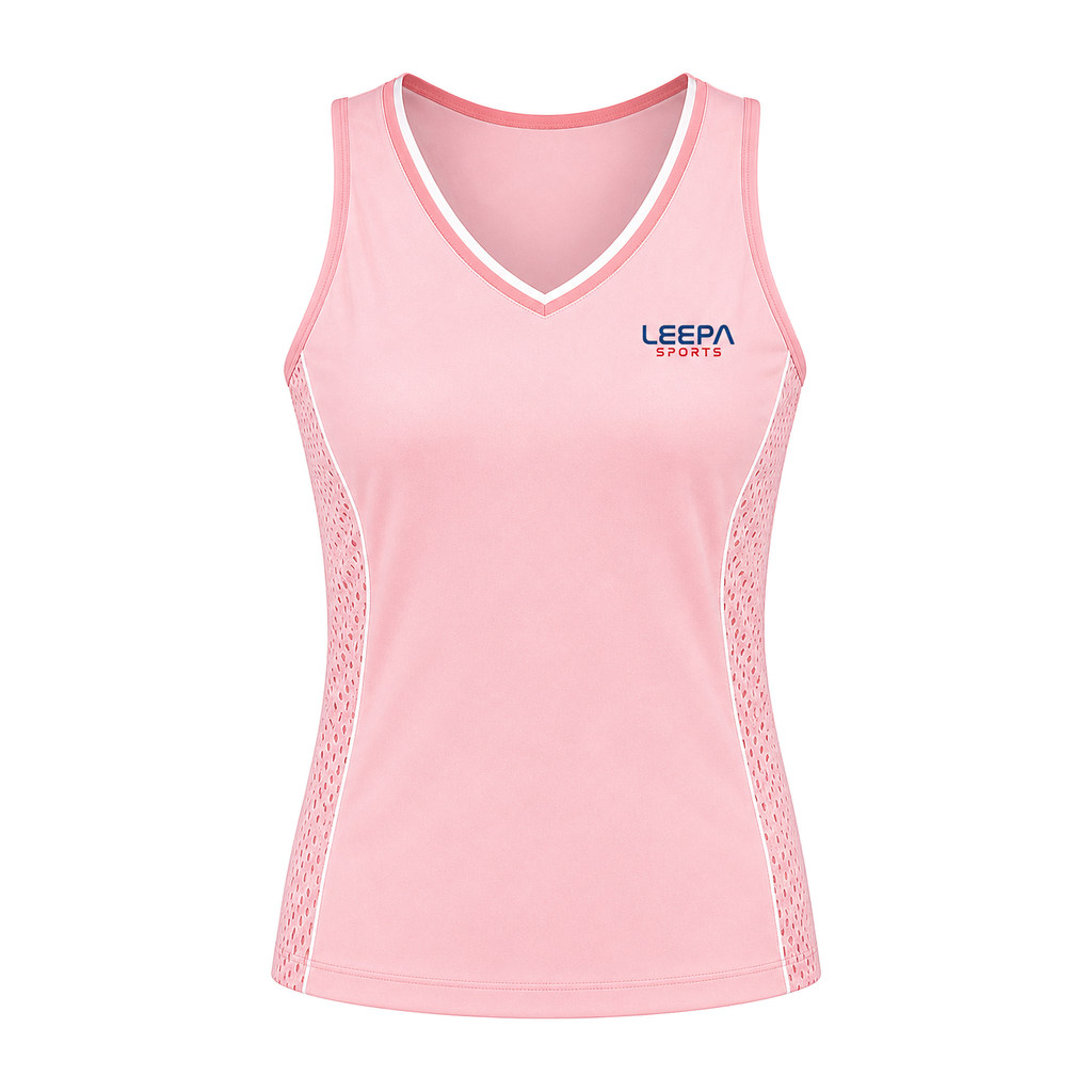 Pink Mesh Tennis Top