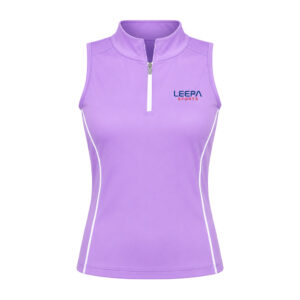 Purple Zip Tennis Top