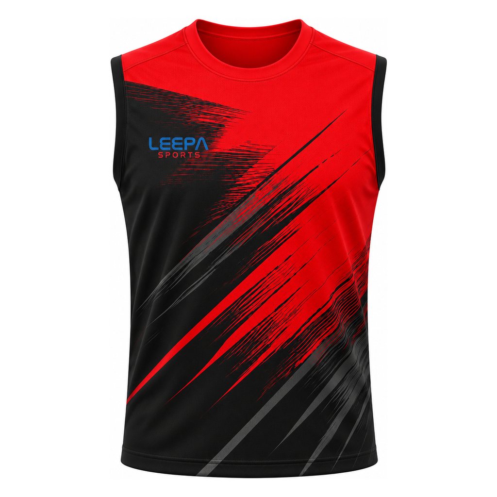 Red Brush Badminton Shirt