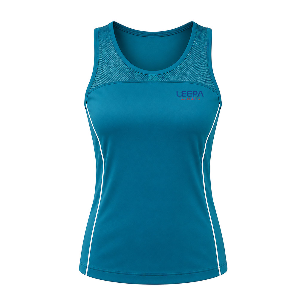 Teal Mesh Tennis Top