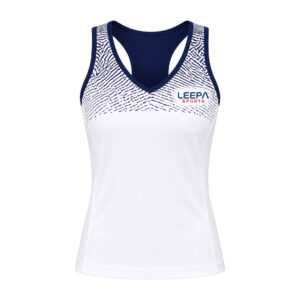 White Navy Tennis Top