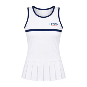 White Pleated Tennis Top